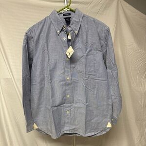 NWT Boys Size XL (12) Regular, GAP Kids Light Blue Long Sleeve Button Down